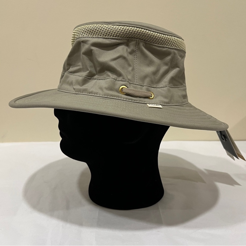 TILLEY MODEL T5MO ADVENTURE AIRFLO HAT - SIZE 7 3/8 - KHAKI BEIGE - UNISEX